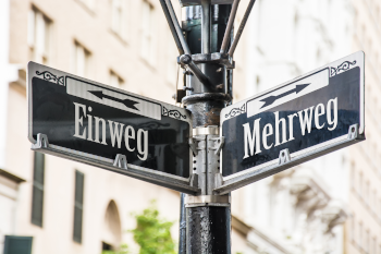 Schilder mit Einweg Mehrweg