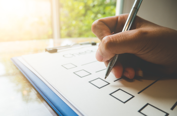 Checkliste abhaken